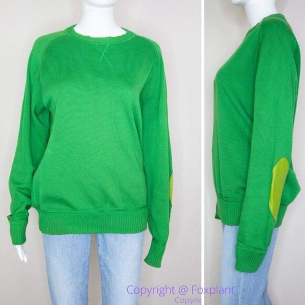 Albam Made in England 100% cotton green sweater, size 1‎